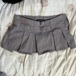 Almost Famous Gray Pleated Micro Skirt